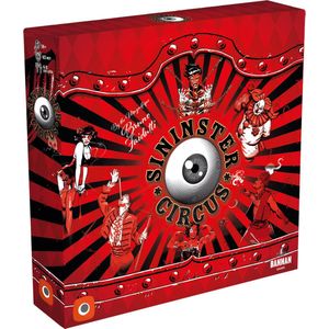 Sinister Circus - spannend bordspel met setverzameling waarin tot 8 spelers het meest waanzinnig en succesvolle circus proberen te creëren! (in het Nederlands)