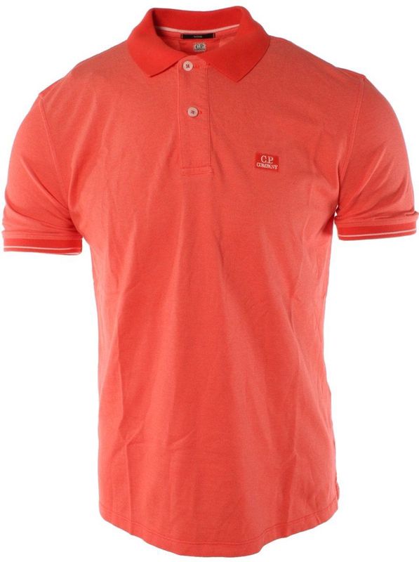 C.P. Companyvoor mannen. 18CMPL130A006263G Polo Tacting Piquet oranje (M), Casual, Katoen, Korte mouwen