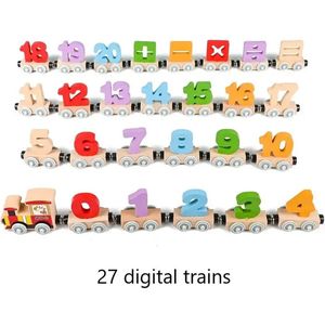 De 2 Lalas - 27 delig - speelgoed trein - cijfers leren - leren rekenen - trein - magnetische trein - houten trein - leren rekenen - speeltrein - trein - educatief speelgoed - cijfertrein - sinterklaas cadeau - kerstcadeau