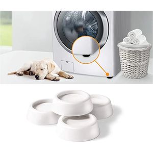 Trillingsdempers wasmachine & droger – Set 4 stuks – Wit - Wasmachine demper – Anti trillings / vibratie dempers pads – Schokdempers wasmachine
