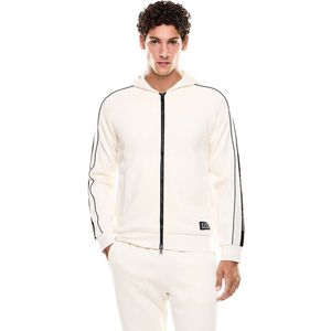 Emporio Armani EA7 - Sweatshirt - Beige - Heren - Met Ritssluiting