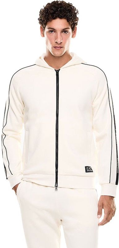 Emporio Armani EA7 - Sweatshirt - Beige - Heren - Met Ritssluiting