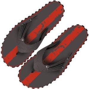 Beco Teenslippers Heren Grijs/rood Maat 44