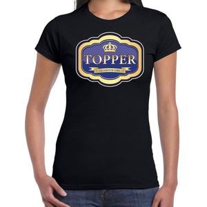 Toppers Topper glamour girl t-shirt voor de Toppers zwart dames - feest shirts XS