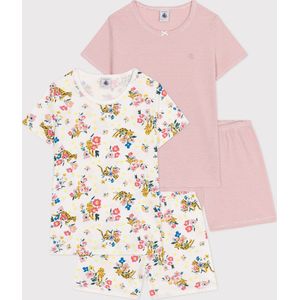 Petit Bateau Set met 2 katoenen korte pyjama's voor kinderen Meisjes Pyjamaset - Meerkleurig - Maat 116