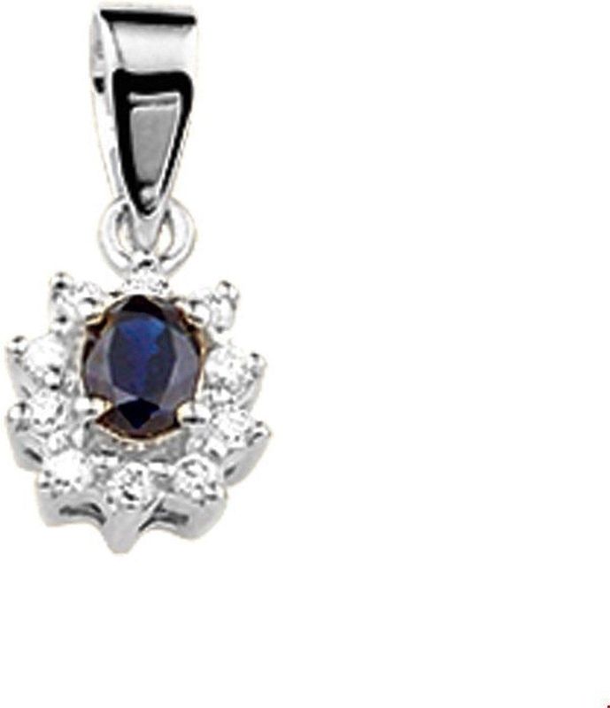 TFT Hanger Witgoud Saffier En Diamant 0.08 Ct.