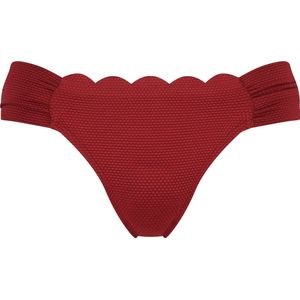 Hunkemöller Dames Badmode Rio Bikinibroekje Scallop - Rood - maat XS