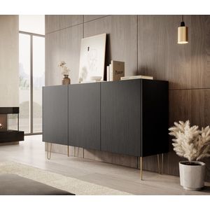 Meubella - Dressoir Hacienda - Zwart - 144 cm