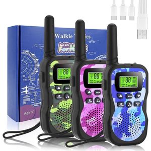 Oplaadbare Walkie Talkie voor Kinderen met 8 Kanalen en LED Zaklamp - Ideaal voor Avonturen en Kamperen