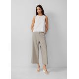 QS - Capri Broek - Grijs - Wide Leg - 7/8 Lengte - Mid Waist