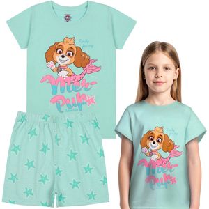 Paw Patrol Skye KATOENEN meisjespyjama TWEEDELIGE VOOR DE ZOMER met korte mouwen 100% KATOEN