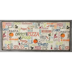 MOMO Rugs - Loper – Pizza - 60x140 cm - vloerkleed - laagpolig tapijt - Design, Modern - Kitchen Masters