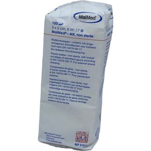 MaiMed non-woven gaascompressen 5cm x 5cm 8-laags - 100 stuks