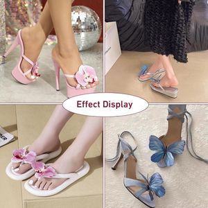 Allecto plus – Bloem Schoenclips, Verwijderbare Decoratie Clips voor Schoenen met Kunstbloemen – Geschikt voor Flip Flops, Sandalen en Hoge Hakken – Set van 2 stuks.