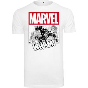 Merchcode The Avengers - Smashing Hulk Heren T-shirt - XS - Wit