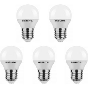 Asalite - LED Lamp G45 - E27 Fitting - Warm Wit Licht - 4W = 30W - 350 Lumen - 3000K - 5 stuks