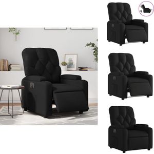 vidaXL Elektrisch Verstelbare Fauteuil - Elektrisch Verstelbare Fauteuils - Fauteuil - Relaxfauteuil - Fauteuil elektrisch verstelbaar kunstleer zwart