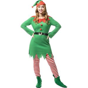 Funidelia | Elfen kostuum voor vrouwen  Kerst Elf, Kerst, Elfen - Kostuum voor Volwassenen Accessoire verkleedkleding en rekwisieten voor Halloween, carnaval & feesten - Maat M - Groen