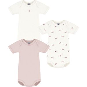 Petit Bateau Setje van katoenen babyrompertjes met korte mouw en bloemenprint