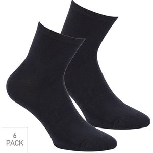 Bamboe Quarter Sokken 6-Pack - Marine - Maat 36-40 - Zachte Bamboe Sportsokken Voor Frisse Droge Voeten - Dames / Heren