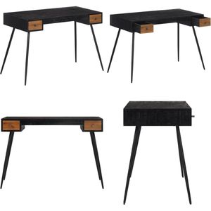 vidaXL Bureau 117x56,5x75 cm massief gerecycled teakhout - Bureau - Bureaus - Laptoptafel - Computertafel