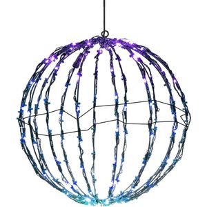 Foldable LED Ball Lights - Christmas Sphere Lights for Yard Wedding Patio Garden - Hangable Outdoor Light Decor .