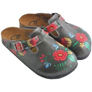 Goby Folk Bloom Dames Clogs – Handmade – Vegan Leer – Maat 37
