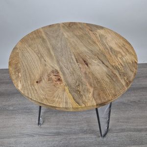 MigoStyling - Salontafel Rond - Dia 55 cm - Bijzettafel - Mangohout - Hoogte 55 cm