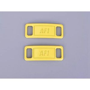 2x AF1 Geel / Yellow Sneaker Metalen Gesp - Metal Schoe Buckle Laces Lock Accessoires