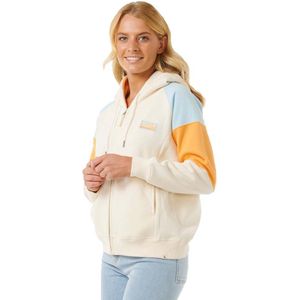Rip Curl Galicia Full Sweatshirt Met Rits Beige XS Vrouw