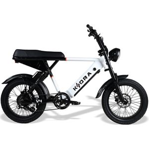 Kadrabikes V4 Arctic White - Elektrische Fatbikes - Elektrische Fiets - 250 Watt - Ebike - Dubbel Geveerd