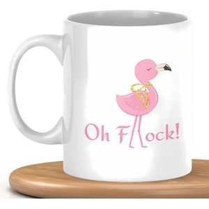 Flamingo mok - Kerstcadeau - Cadeau voor vrouwen en mannen - Koffiemok - Grappige cadeaus - Mokken en kopjes - Verjaardagscadeau - Koffiekopjes - Theeglazen - Cadeau voor vriend - Voor moeders en vaders - Keramische mok - 325 ml