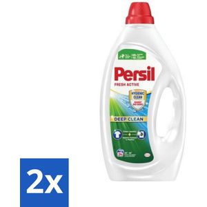 2 x Persil Fresh Active - Vloeibaar Wasmiddel - Witte en Gekleurde Was - 34 Wasbeurten - Wasmiddel - Vloeibaar Wasmiddel - Vlekkenverwijderaar - Fris Wasgoed - Hygiënische Was