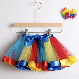 CHPN - Kinder Tutu - Tule Rok voor Meisjes - 2-3 jaar - Incl Haarstrik - Gekleurd Kinderrokje - Vrolijk Gekleurd tutu - Carnaval - Verkleden