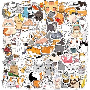 Schattige kattenstickers - 100 stuks, waterdicht en esthetisch met karikatuur ontwerp