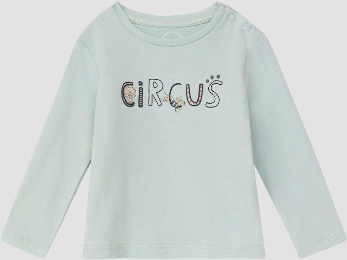 T-shirt - Zacht Katoenen Tricot - Met Speelse Print - Lange Mouwen