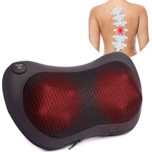 QLT Elektrisch Massageapparaat Rug – Shiatsu Massagekussen – 4 Massagerollers