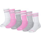 Converse Kids Basic Wordmark Crew Sokken 6 Paren Roze EU 32-34 Meisjes