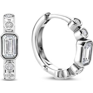 TI SENTO Dames Oorbellen - 925 zilver - Zirconia wit - 7975ZI