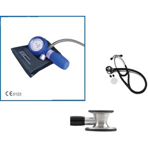 Palm type handmatige bloeddrukmeter (heavy duty) set (incl. kwalitatief hoogwaardige stethoscoop) ST-P46X