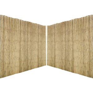 Sunnydays Rietscherm /Rietmat - 2x - L500 x H100 cm - tuinscherm / schutting