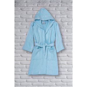 Lubna Home Kinderbadjas 8-10 jaar Zacht Katoen maat  122-134 MINT UNISEX