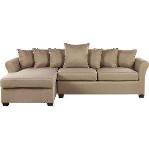 VIKNA - Hoekbank - Zandbeige - Rechterzijde - 250 cm - Polyester
