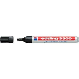 Viltstift edding 3300 schuin 1-5mm zwart | Omdoos a 10 stuk | 10 stuks