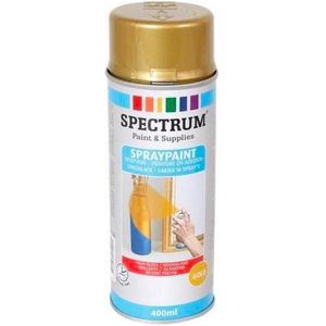 Spectrum - Spuitverf Goud | Spuitlak | Spuitbus | Goud Hoogglans |Sneldrogend | Binnen & Buiten| 400ml