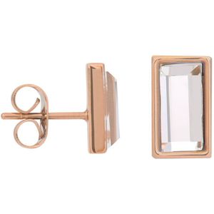 iXXXi-Jewelry-Expression Rectangle-Rosé goud-dames-Oorbellen-One size