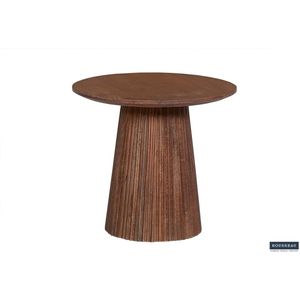 Salontafel / Bijzettafel 'Miguel' 50 cm Rond Mango Hout Lichtbruin