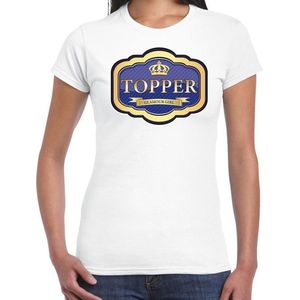 Toppers Topper glamour girl t-shirt voor de Toppers wit dames - feest shirts L