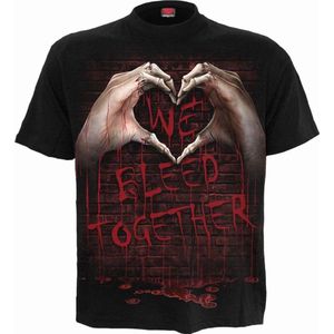 Spiral Heren Tshirt -S- WE BLEED TOGETHER Zwart
