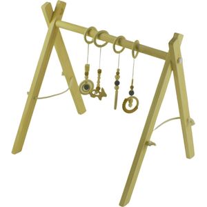 VintaToys - Baby Gym Hout - Inclusief 4 Houten Speeltjes - Baby Speelgoed 6 Maanden - Baby Speelgoed 0 Jaar - Kraamcadeaus
